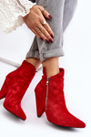 Asymmetrical Boots with Heels Lu Boo Red