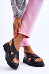 Fashionable Platform Sandals Black Chester