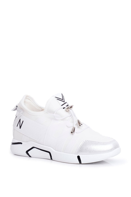 Sporty Women's Zipper & Pull-Up Shoes White Terfin