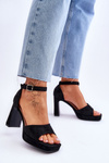 Suede Classic Platform Sandals Black Classy