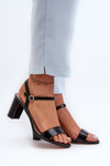 Black Sandals with Heel Glindra