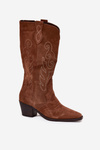 Suede Cowboy Boots For Women With Heel Camel Karira