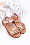 Children's Braided Sandals Rose Gold Bailly