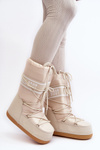 Women's High Snow Boots Beige Venila