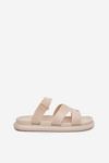 Women's Rubber Slippers With Strap Beige Tavirae