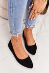 Delicate Ballerinas Pointed Suede Black Dermeno