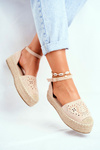 Women’s Espadrilles On Platform Beige Palermo