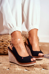 Sandals On A Braided Wedge Black Tommy