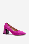 Suede Court Shoes with Stiletto Heel Fuchsia Alessyndra