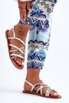 Women's Sandals with Embellishments Silver Alemona
