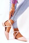 Lacquered Stiletto low-heeled pumps Beige Giovanna