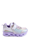 Children's Leather Sports Shoes White-Violet Loopsy