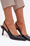 Patent Leather Pumps on Heel Black Phelia