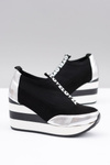 Lu Boo Black Platform Anchor Sneakers Love Mitta