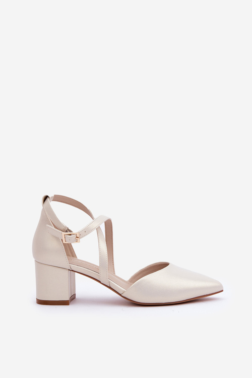 Heels On A Heel Made Of Eco Leather Pearlescent Sergio Leone SK830