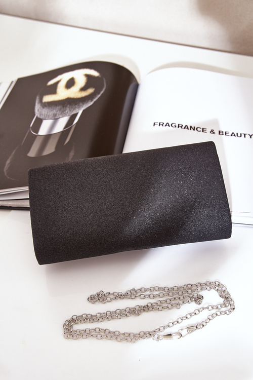 Elegant Clutch Bag With Glitter Black Remiala
