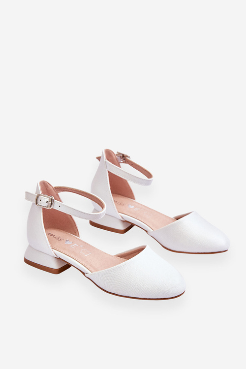 Children's Low Heel Sandals Light Silver Nelly