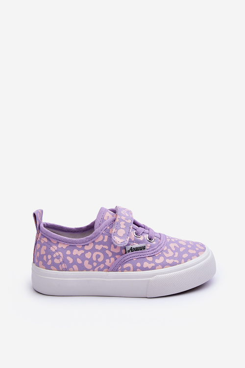 Kids Patterned Lace-up Trainers Violet Talirena