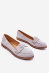 Comfortable Suede Women's Loafers Grey Lucca