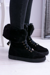 Black Suede LU BOO Timber Boots with Fur