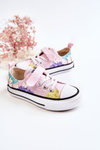 Children's Sneakers Fabric Print Pink Buster