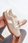Suede Women's Sneakers Vinceza 14029 Beige