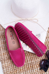 Women's Moccasins Suede Leather Fuchsia Tenzion