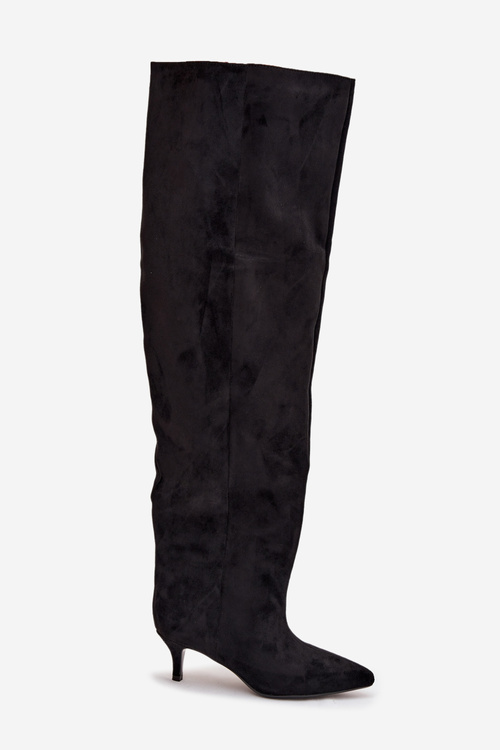 Slip-on Women's High Heel Boots Black Ysolienne