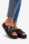 Platform Sandals With Buckle Black Honavia