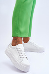Comfortable Women's Sport Shoes On The Platform White Devan