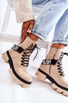 Suede High Boots With Warming Beige Danity 