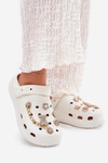 Women's Foam Slippers With Clips White Linaviela