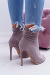 Lu Boo Lace-up Grey Open Heel Sandals Boots Natasha