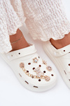 Women's Foam Slippers With Clips White Linaviela