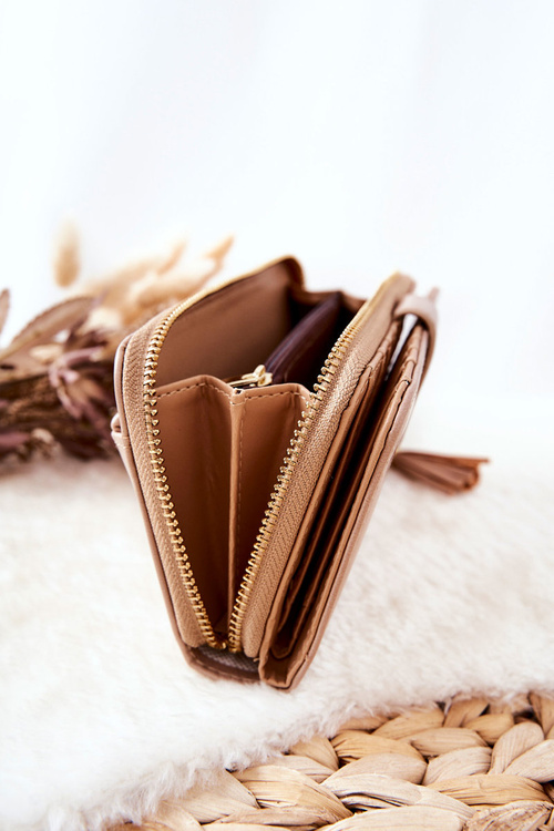 Large Women's Wallet With Extra Wallets Beige