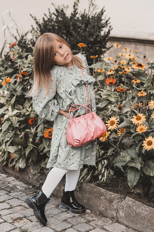 Children's Laquered Warm Boots Black Porky