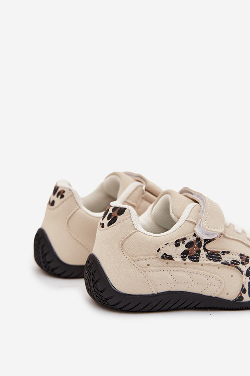 Children's Sports Shoes With Velcro Beige With Panther Print Perrin