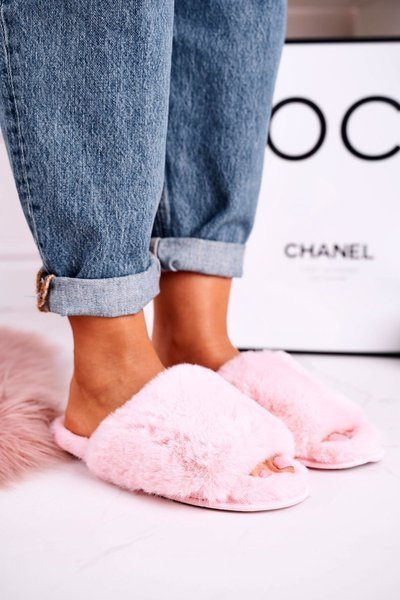 Women's Furry Slippers Pink Sweet