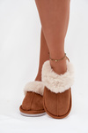 Women's slippers with fur Camel Delissa