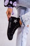 Trampki Damskie Klasyczne Wysokie Czarne Big Star JJ274380