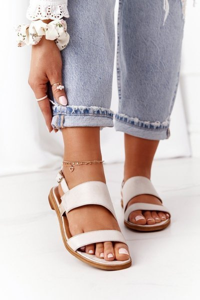 Leather Sandals Maciejka 05167-25 Golden