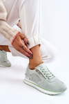 Women's Sports Shoes With Decorative Zipper Green Adrea