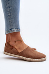 Women's Suede Espadrilles Brown Vulcano