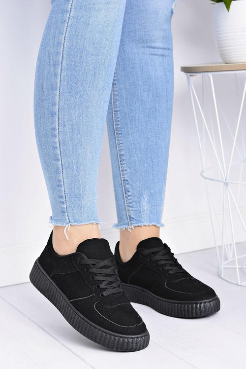 Black Suede Platform Creepers Maine