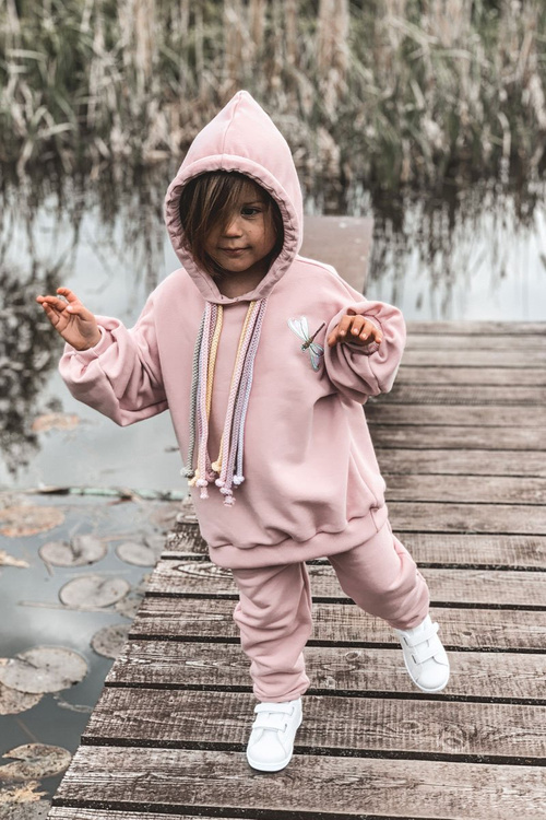 Children's Sneakers With Velcro White-Rose Gold Cute Girl