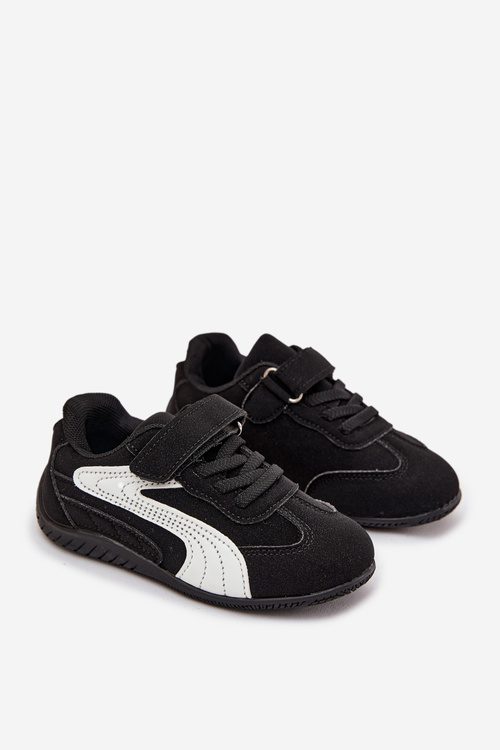 Children's Sports Shoes With Velcro Black and White Perrin