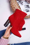 Women's Silver Stiletto Boots Red Dimmy