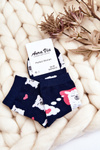 Women's Mismatched Funny Socks Alpaca navy blue