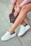Women's Sport Shoes On The Platform Black And White Eliso