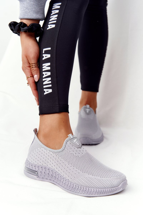 Women's Slip-on Sneakers Grey Be Stretchy
